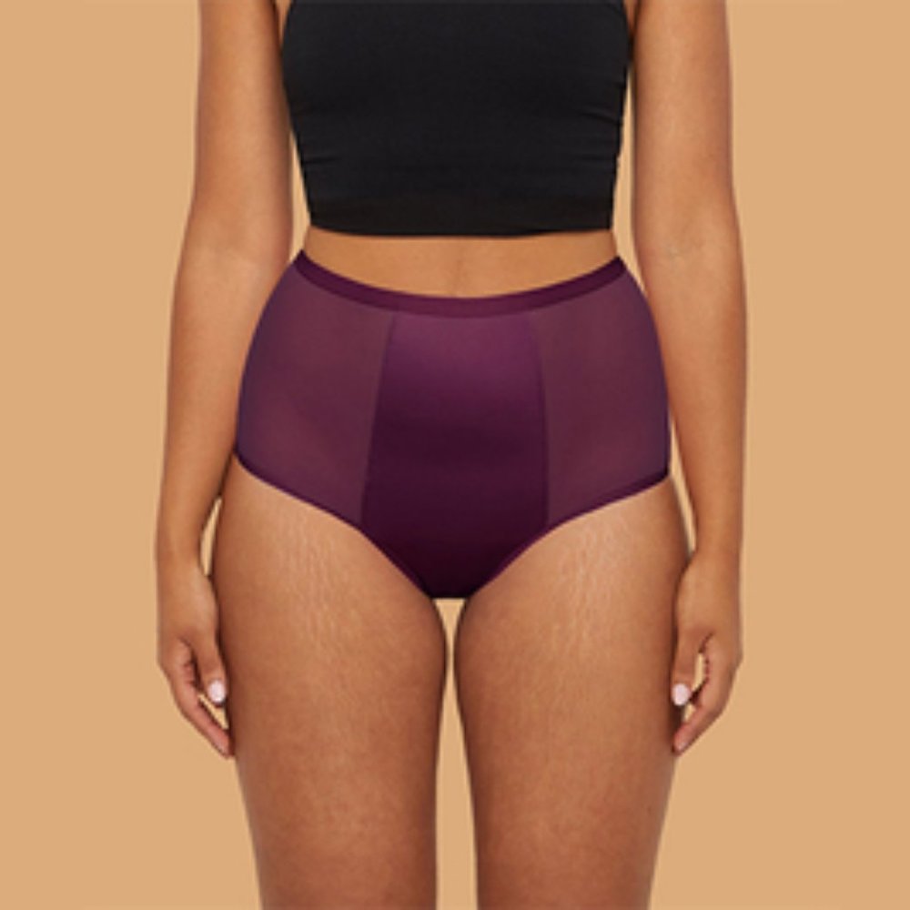 Thinx Hi-Waist Period Underwear, Size L, Fig color